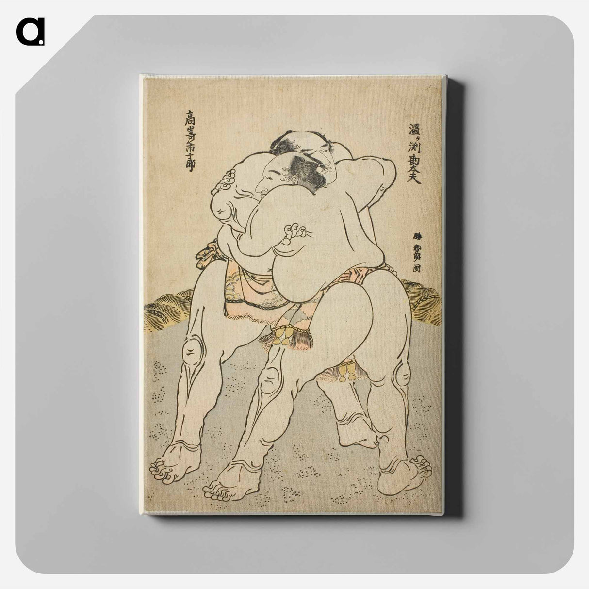 Hokusai's sumo wrestler - 葛飾 北斎 Canvas.