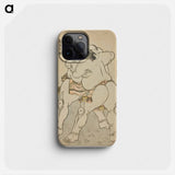 Hokusai's sumo wrestler - Katsushika Hokusai Phone Case.