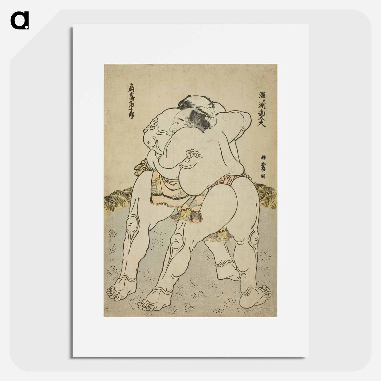 アートポスター-Hokusai's sumo wrestler - 葛飾 北斎 Poster.