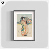 アートポスター-Left Panel of a Triptych
 - 歌川 国貞 Poster.