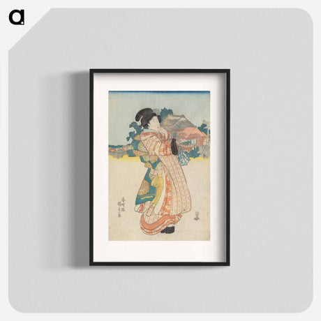 アートポスター-Left Panel of a Triptych
 - 歌川 国貞 Poster.