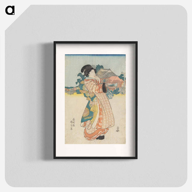 アートポスター-Left Panel of a Triptych
 - 歌川 国貞 Poster.