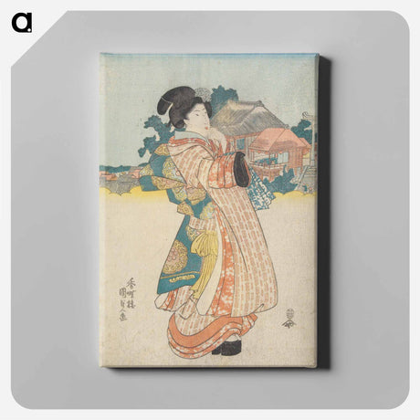 アートパネル-Left Panel of a Triptych
 - 歌川 国貞 Canvas.