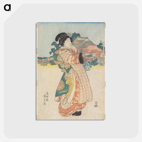アートポストカード-Left Panel of a Triptych
 - 歌川 国貞 Postcard.