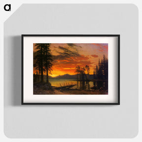 アートポスター-Sunset over the River - アルバート ビアスタット Poster.