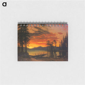 アートメモ帳-Sunset over the River - アルバート ビアスタット Memo.
