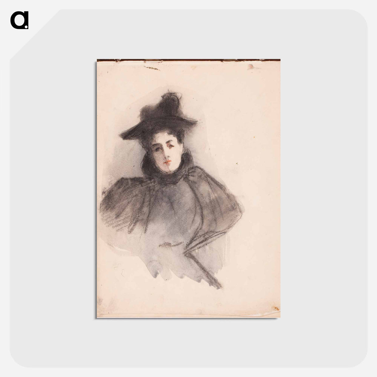 アートポストカード-Ellan edelfelt part of a sketchbook - アルバート エーデルフェルト Postcard.