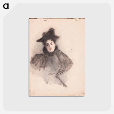 アートポストカード-Ellan edelfelt part of a sketchbook - アルバート エーデルフェルト Postcard.