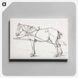 アートパネル-Standing harnessed horse - ジャン ベルナール Canvas.
