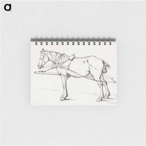 アートメモ帳-Standing harnessed horse - ジャン ベルナール Memo.