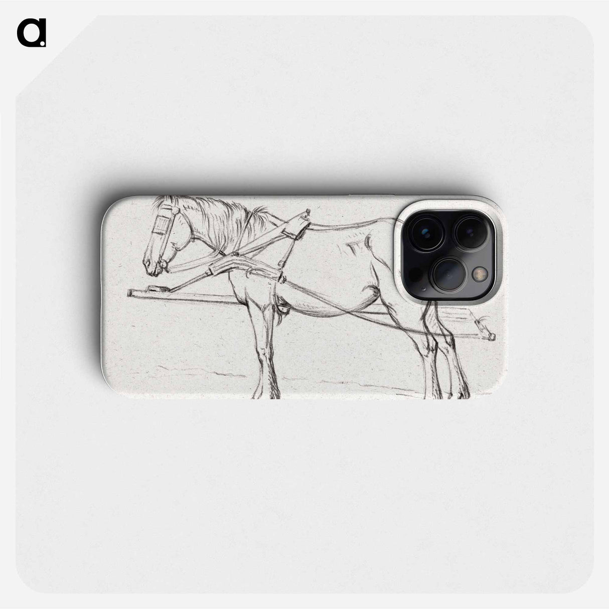 Standing harnessed horse - ジャン ベルナール Phone Case.