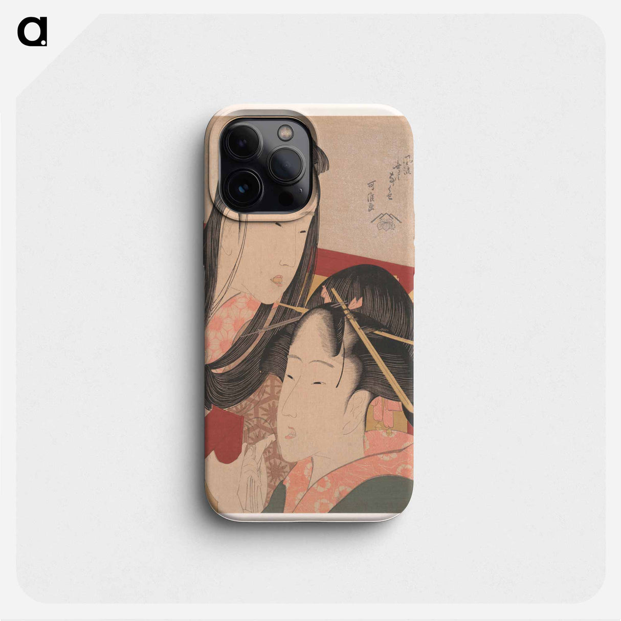 Squeaking a Ground Cherry - Katsushika Hokusai Phone Case.