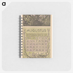 アートメモ帳-Kalenderblad augustus met planten - テオ ヴァン ホイテマ Memo.