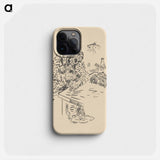 Drinking man at a table - アーノルド ピーター ワイズ クビンチャン Phone Case.