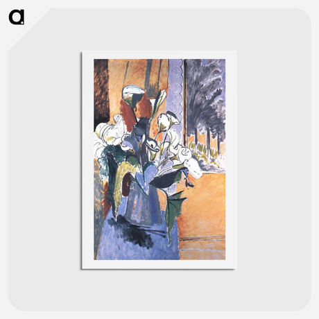 アートポストカード-Flowers on the windowsill - アンリ マティス Postcard.