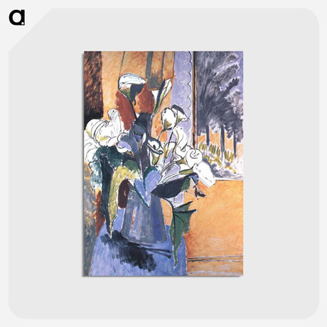 アートポストカード-Flowers on the windowsill - アンリ マティス Postcard.