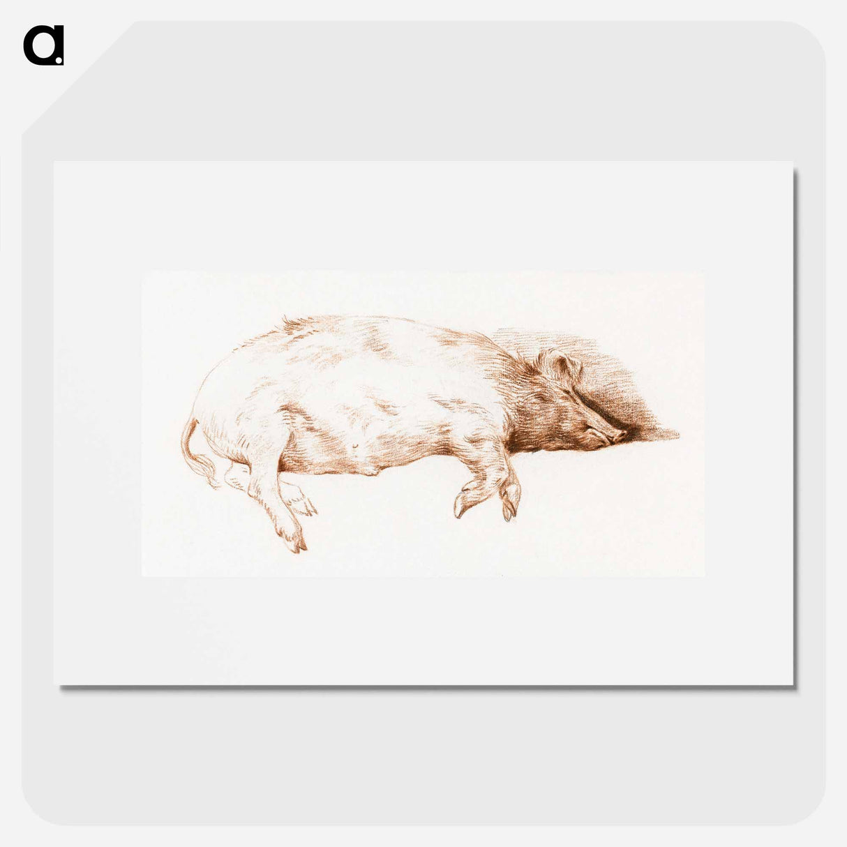 Lying pig - ジャン ベルナール Poster.