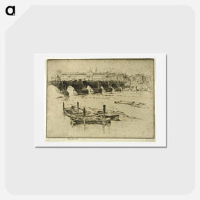 アートポストカード-Waterloo Bridge and Somerset House
 - ジョセフ ペネル Postcard.