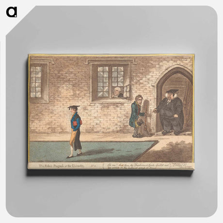 アートパネル-The Rake's-Progress at the University - No. 2 - "Ah me! that thou the Freshman's-Guide should'st read, yet venture on the hallowed grass to tread"
 - イェール大学アートギャラリー Canvas.