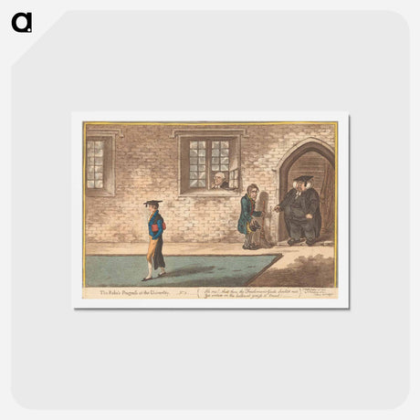 アートポストカード-The Rake's-Progress at the University - No. 2 - "Ah me! that thou the Freshman's-Guide should'st read, yet venture on the hallowed grass to tread"
 - イェール大学アートギャラリー Postcard.