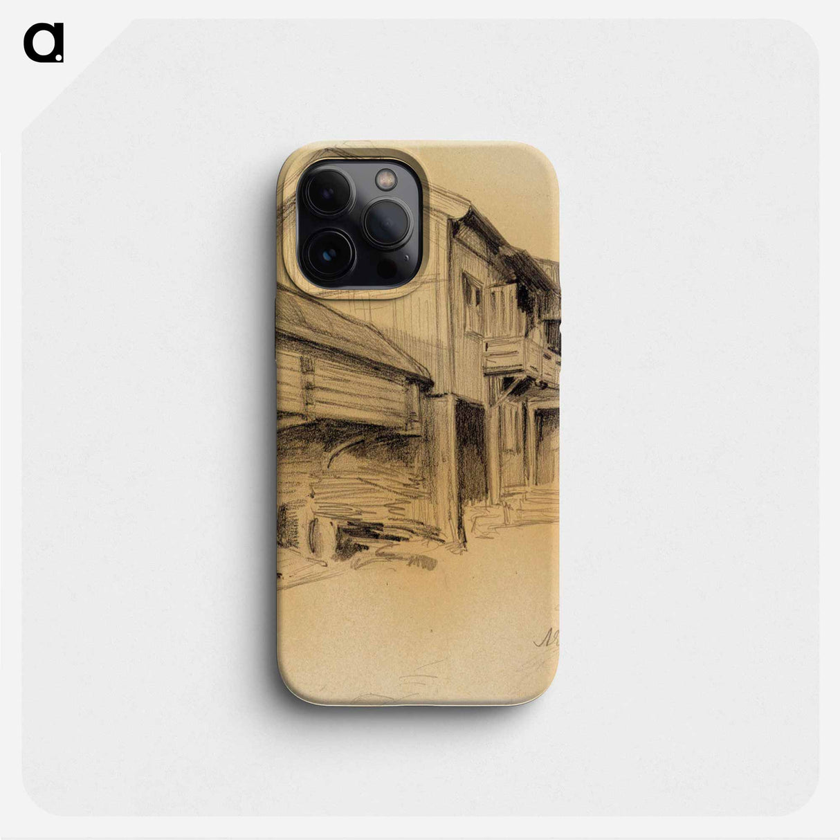 Porvoon puurakennuksia - アルバート エーデルフェルト Phone Case.