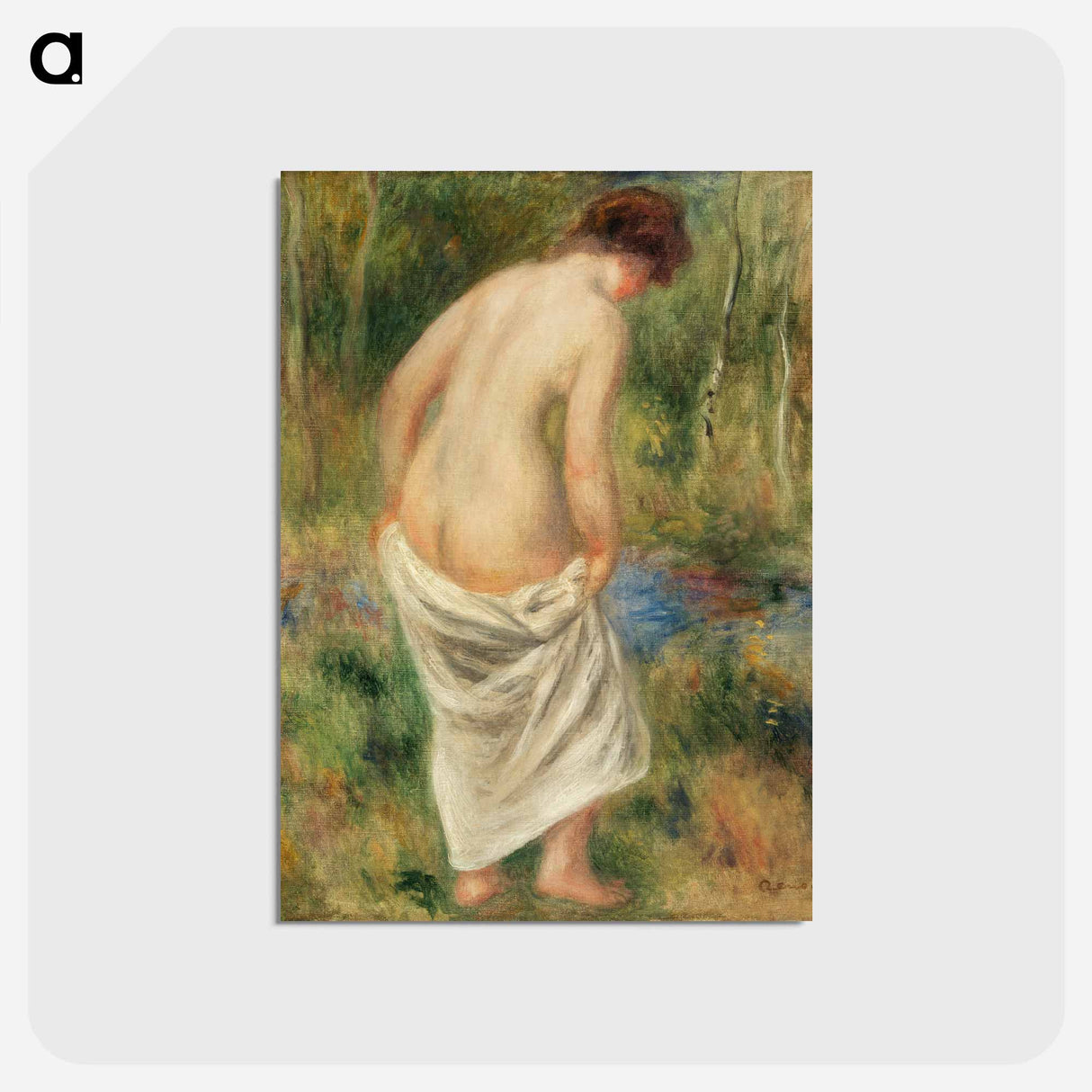 アートポストカード-After the Bath - ピエール オーギュスト ルノワール Postcard.
