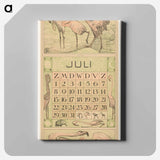 Kalenderblad juli met flamingo's - テオ ヴァン ホイテマ Canvas.