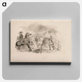 アートパネル-Kuvitusluonnos teokseen svenska bilder av carl snoilsky, runo brandklipparen - アルバート エーデルフェルト Canvas.