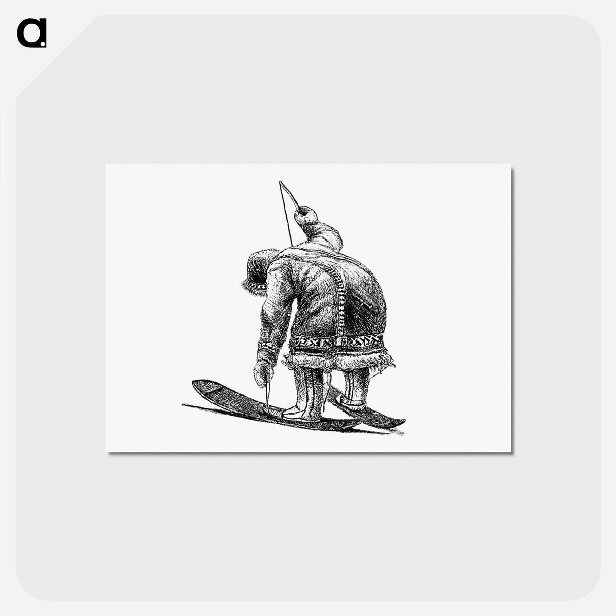 アートポストカード-Siberian Skier
 - 大英図書館 Postcard.