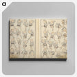 アートパネル-Random sketches by Hokusai volumes 1 to 11 - 葛飾 北斎 Canvas.
