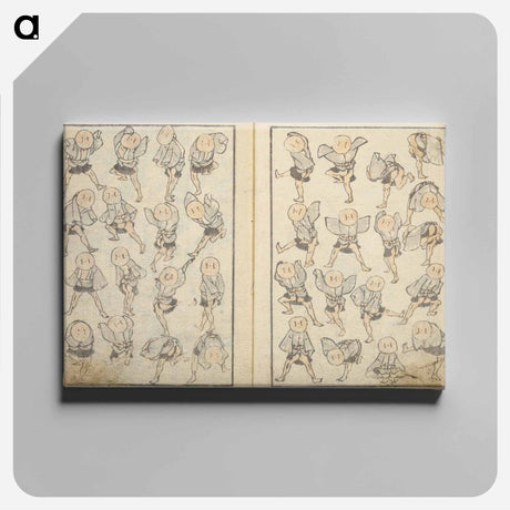 アートパネル-Random sketches by Hokusai volumes 1 to 11 - 葛飾 北斎 Canvas.