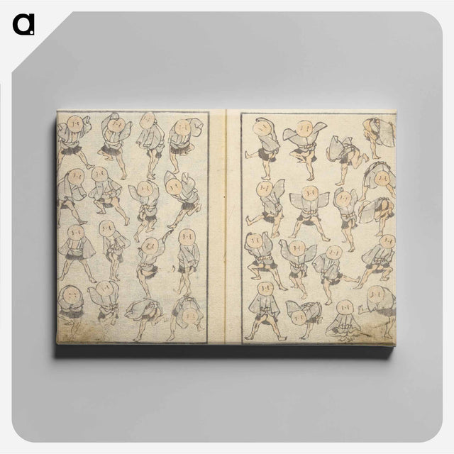 アートパネル-Random sketches by Hokusai volumes 1 to 11 - 葛飾 北斎 Canvas.