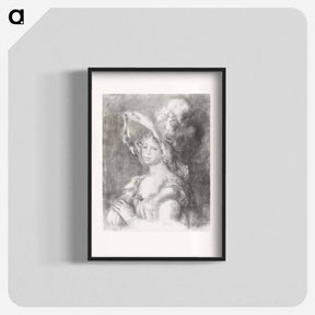 アートポスター-Bust of a Young Woman (Mlle Dieterle) - ピエール オーギュスト ルノワール Poster.