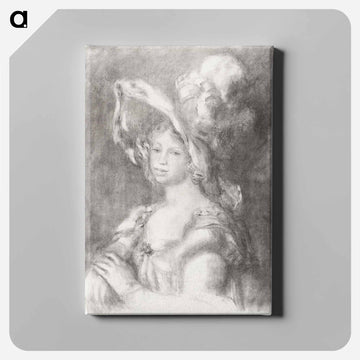 Bust of a Young Woman (Mlle Dieterle) - ピエール オーギュスト ルノワール Canvas.