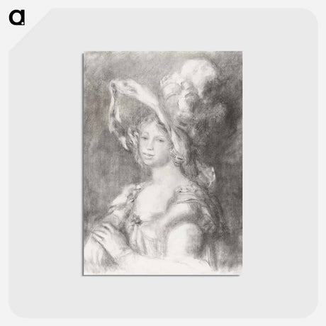 アートポストカード-Bust of a Young Woman (Mlle Dieterle) - ピエール オーギュスト ルノワール Postcard.