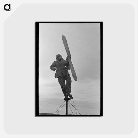 アートポストカード-Shrimp Fisherman's Wind Charger
 - ラッセル リー Postcard.