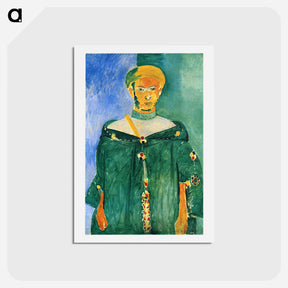 アートポストカード-Standing Moroccan in Green (Standing Riffian) - アンリ マティス Postcard.