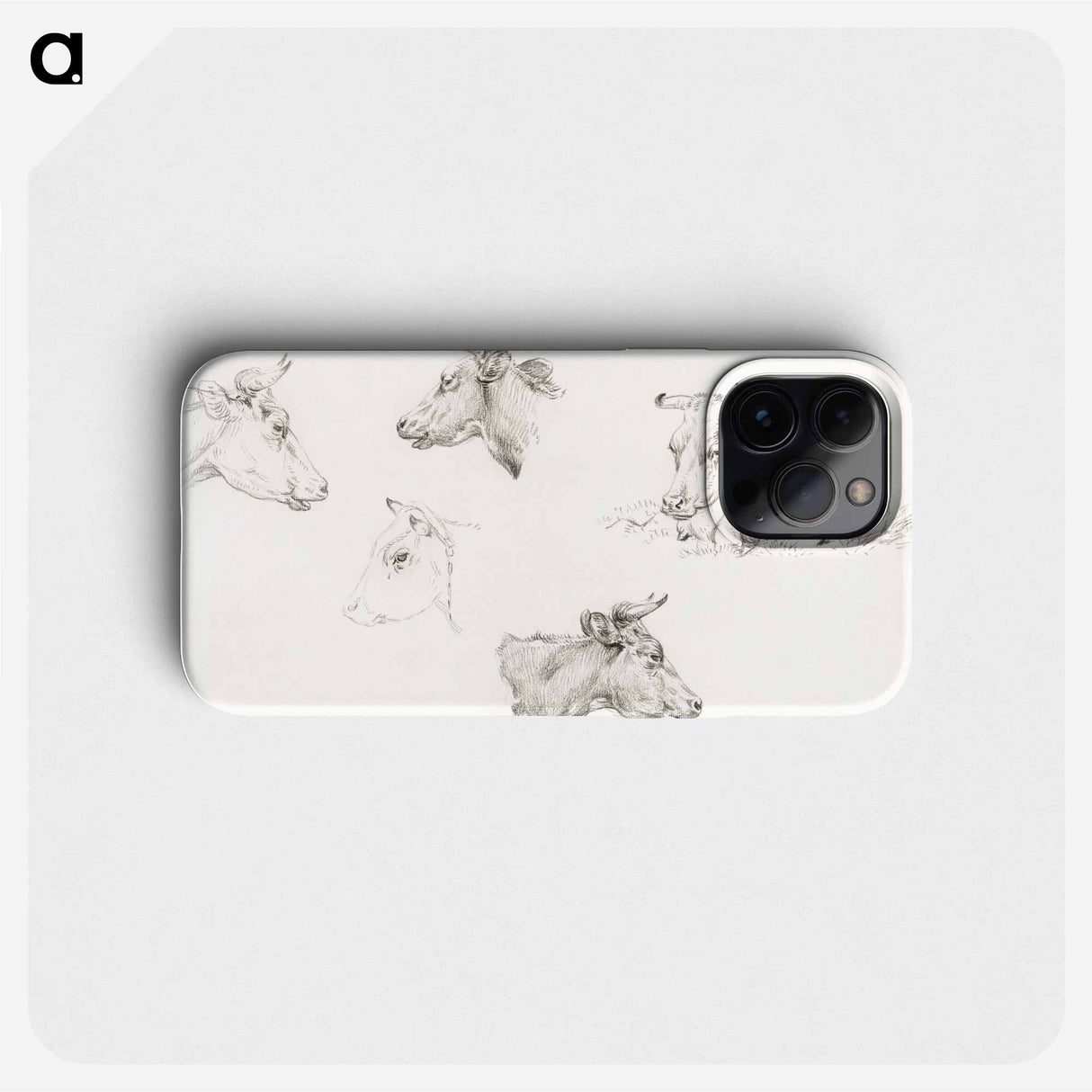 Four study sketches of cows - ジャン ベルナール Phone Case.