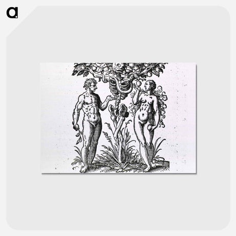 アートポストカード-Adam and Eve Figures
 - 国立医学図書館 Postcard.