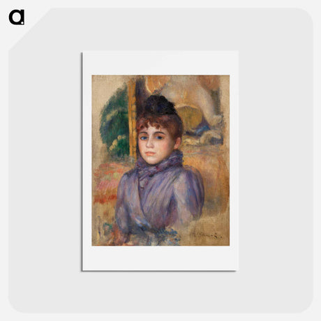 アートポストカード-Portrait of a Young Woman - ピエール オーギュスト ルノワール Postcard.