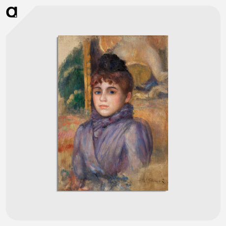 アートポストカード-Portrait of a Young Woman - ピエール オーギュスト ルノワール Postcard.