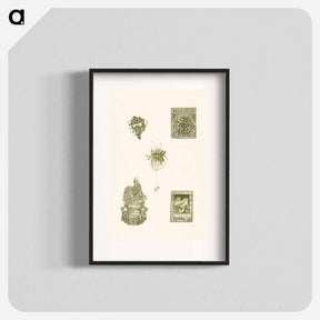 アートポスター-Vijf voorstellingen met florale motieven - テオ ヴァン ホイテマ Poster.
