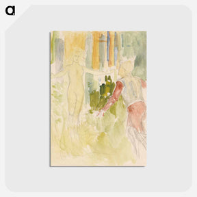 アートポストカード-Metsänhaltia, sommitteluluonnos - アルバート エーデルフェルト Postcard.
