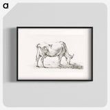 Grazing cow - ジャン ベルナール Poster.
