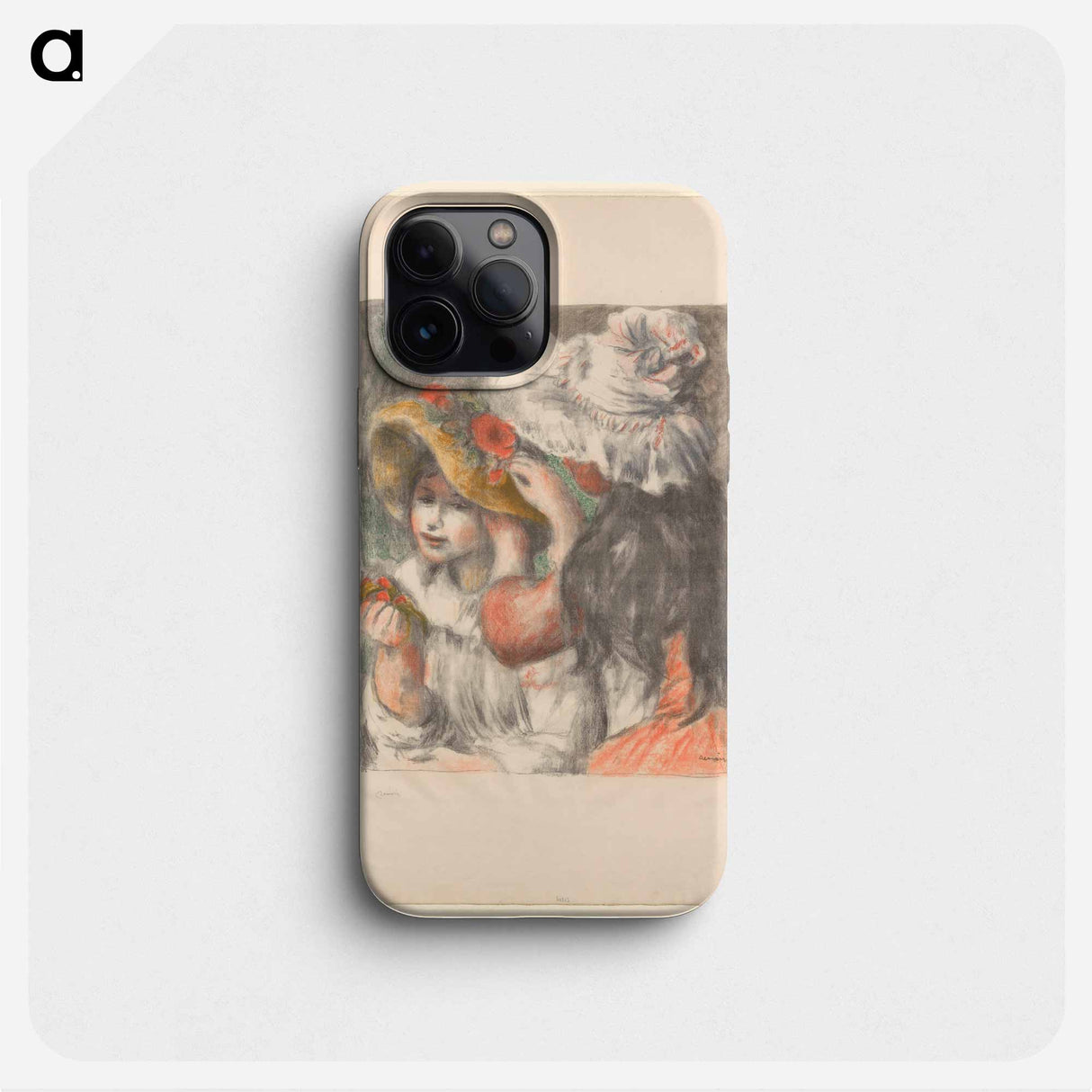 The Hat Pinned with Flowers - Pierre Auguste Renoir Phone Case.