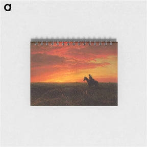 アートメモ帳-On the Plains, Sunset - アルバート ビアスタット Memo.