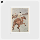 アートポストカード-Woman in Bed, Profile - アンリ ド トゥールーズ ロートレック Postcard.