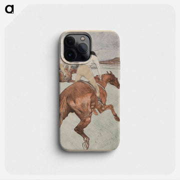 Woman in Bed, Profile - アンリ ド トゥールーズ ロートレック Phone Case.