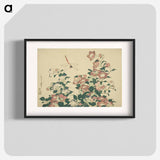アートポスター-Hokusai's dragonfly and bellflower - 葛飾 北斎 Poster.