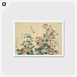 アートポストカード-Hokusai's dragonfly and bellflower - 葛飾 北斎 Postcard.